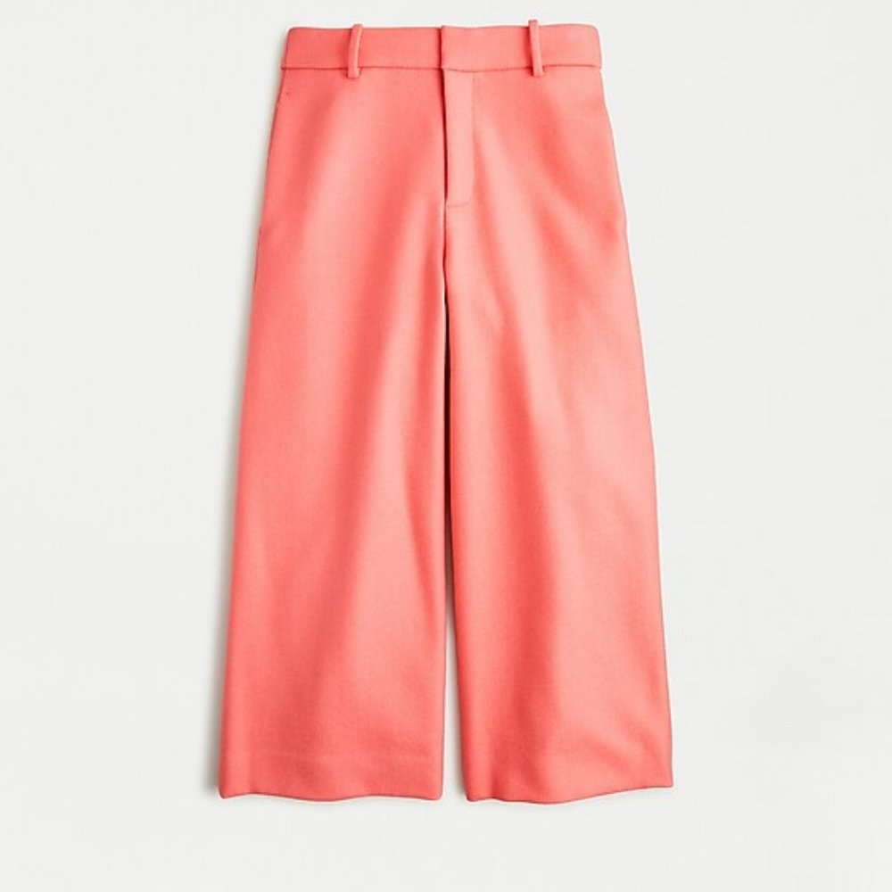 NEW- J CREW- Double-serge wool culotte